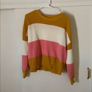 Mustard Colorblock Sweater